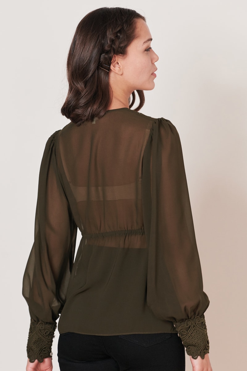 トップス apolina Bettina blouse 5/7 Blouse Bettina in green in Julia Trentini Online Shop